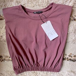 SOLD Nwt Zara padded shoulder tank // size small